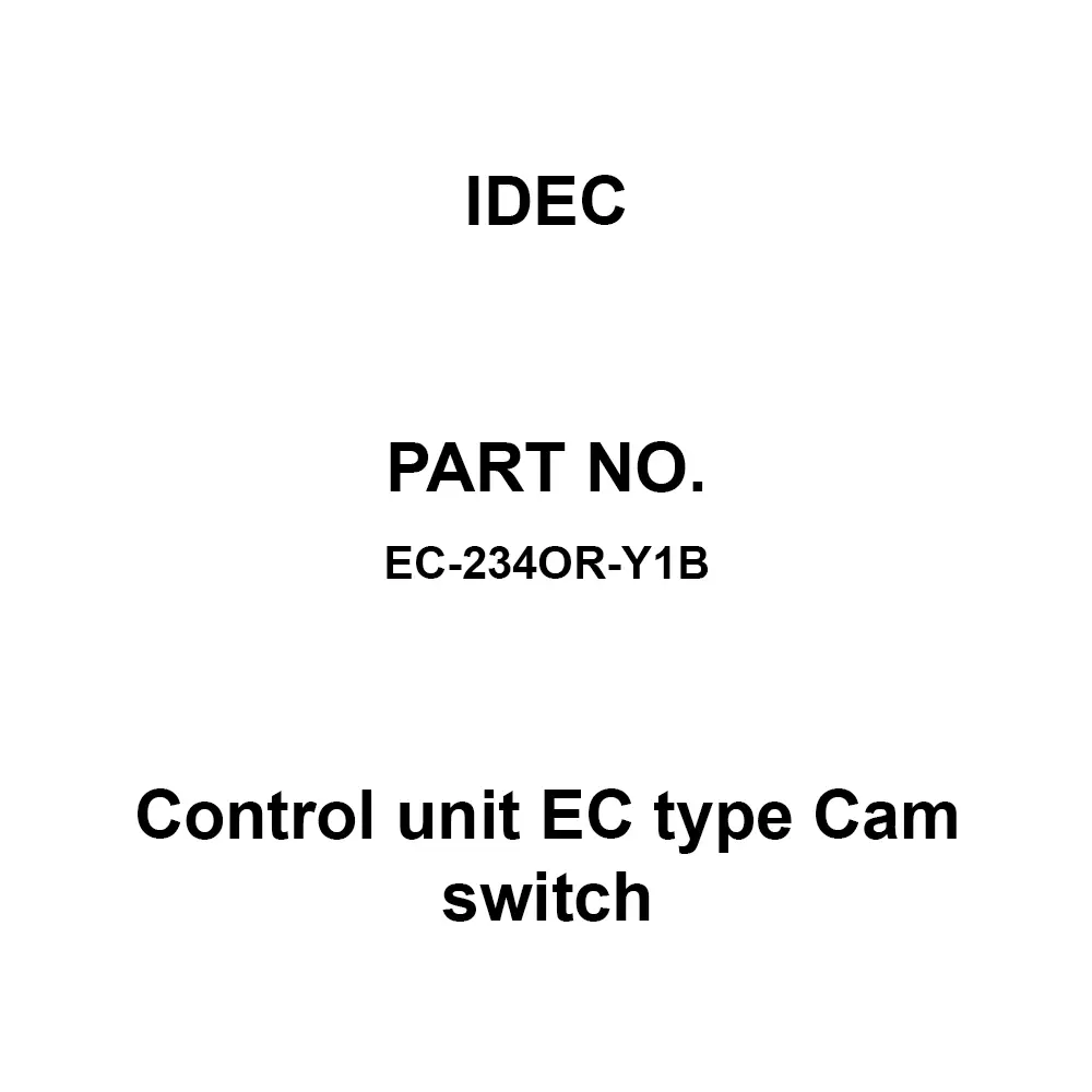 IDEC Control unit EC type Cam switch Power Conditioner 2Nd Grade Spring Return Type, EC-234OR-Y1B
