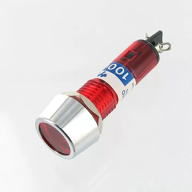Sato Parts Neon Bracket, Cylindrical, With Hood, Ac100 V-125 V, Red, BN-35-1-R