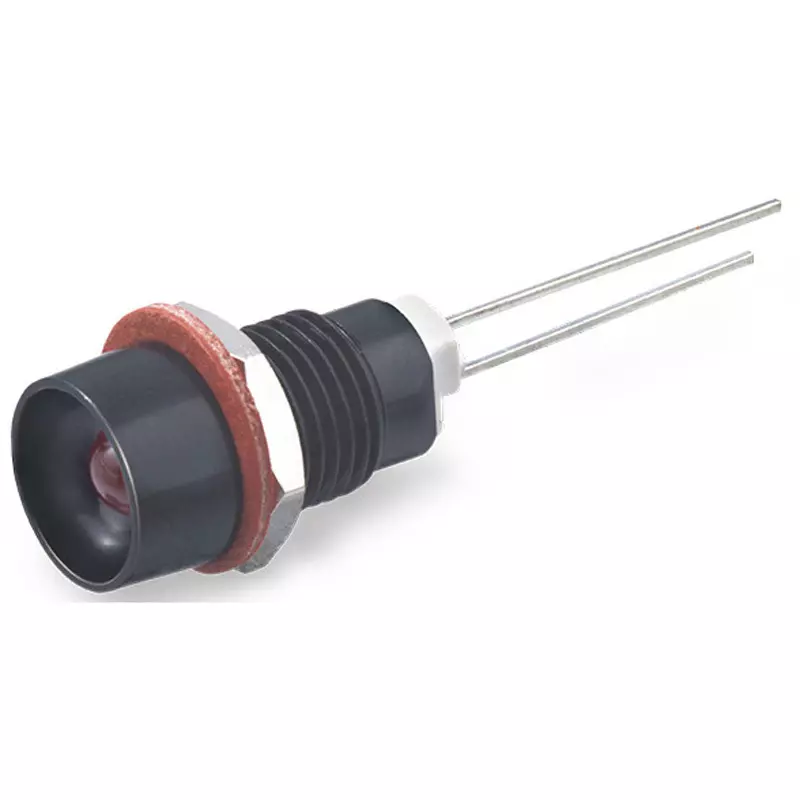 Sato Parts Indicator Light LED Bracket Round Φ5 mm Bullet-Shaped LED Lens, DB-2-F-BR