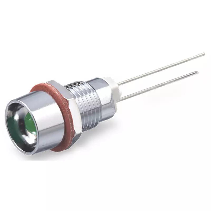 Sato Parts Indicator Light LED Bracket Round Φ5 mm Bullet-Shaped LED Lens, DB-2-F-CHG