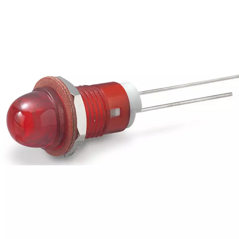 Sato Parts Indicator Light LED Bracket Round Φ8 mm Dome Lens, DB-5-F-R