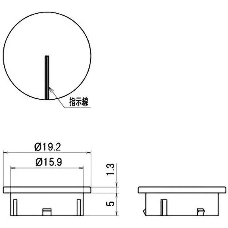 sato-parts-control-knob-cap-k-100-with-indicator-line-black-nylon-6-ul94v-2-k-100-22cl-b