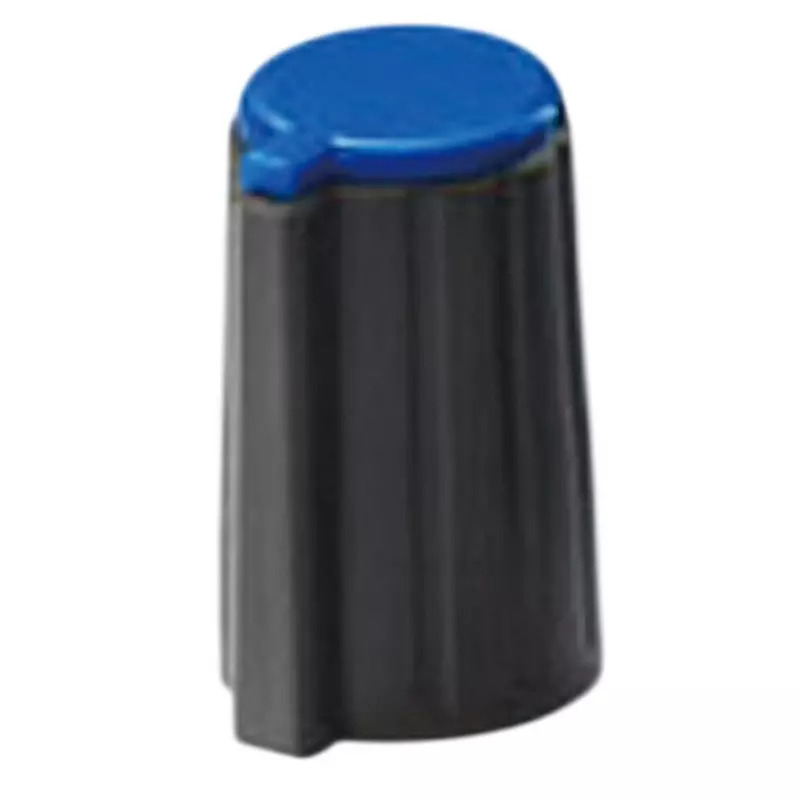 Sato Parts Mold Knob Body / Nylon 66, Cap / Nylon 6 BlackCap & Blue, K-300-BL