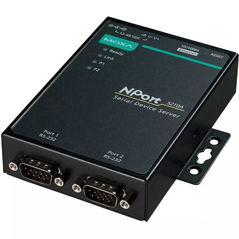 MOXA Industrial Serial Device Server ○ Power_Adapter RS232 Cx2 No. of Port, NPORT 5210A/JP