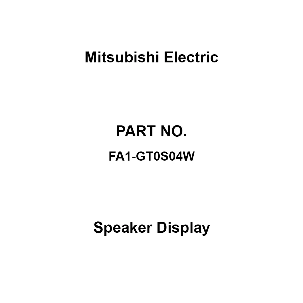 Mitsubishi Electric Speaker Display Φ 3.5 mini Jack Input Terminals, FA1-GT0S04W