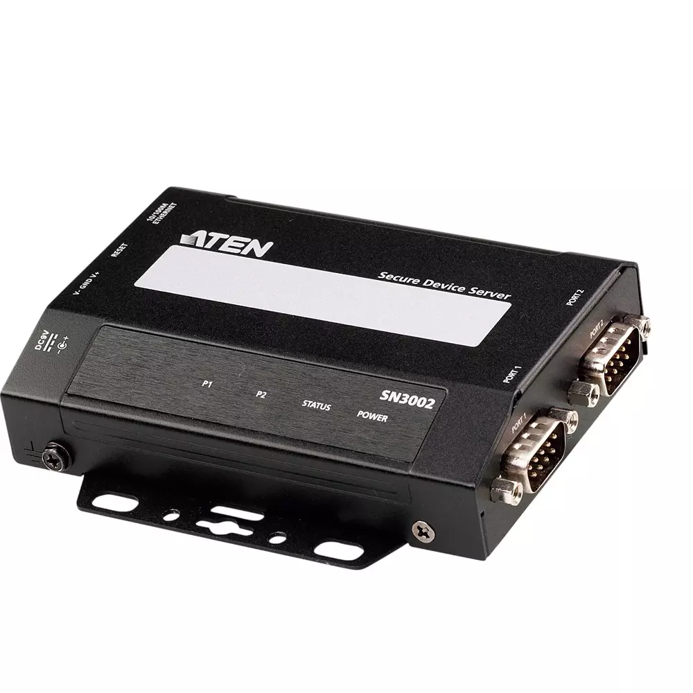 Aten Device Server ○ Power_Adapter Ethernet interfaces: 1 No. of Port DB-9 male x 2 Port, SN3002