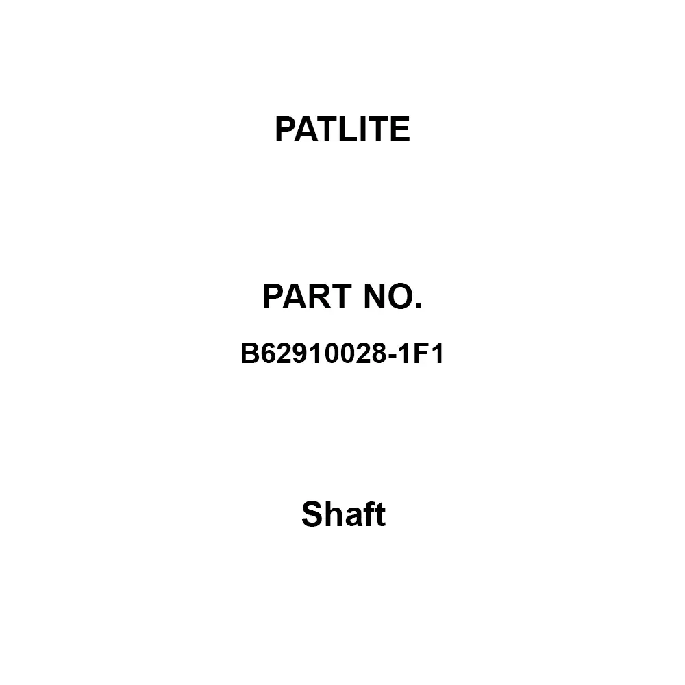PATLITE Shaft 1 stage No. of Tiers Flat washer and O-ring included. M4 x 79 mm. Set Contents, B62910028-1F1