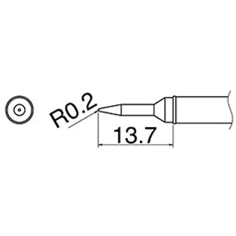 Esco Replacement Tip 13.7 mm mm Iron Tip Size 450℃ C Setting Temperature, EA304AL-4