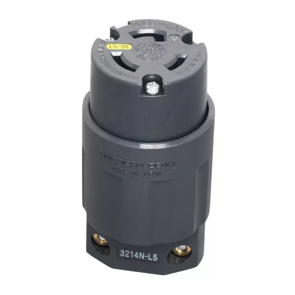 AMERICAN DENKI Hook-Type Connector Body 2 PNCT-VCT3.5-5.5 mm² Compatible cable Grounding surface P 20 A 125 V Rating, 3214N-L5