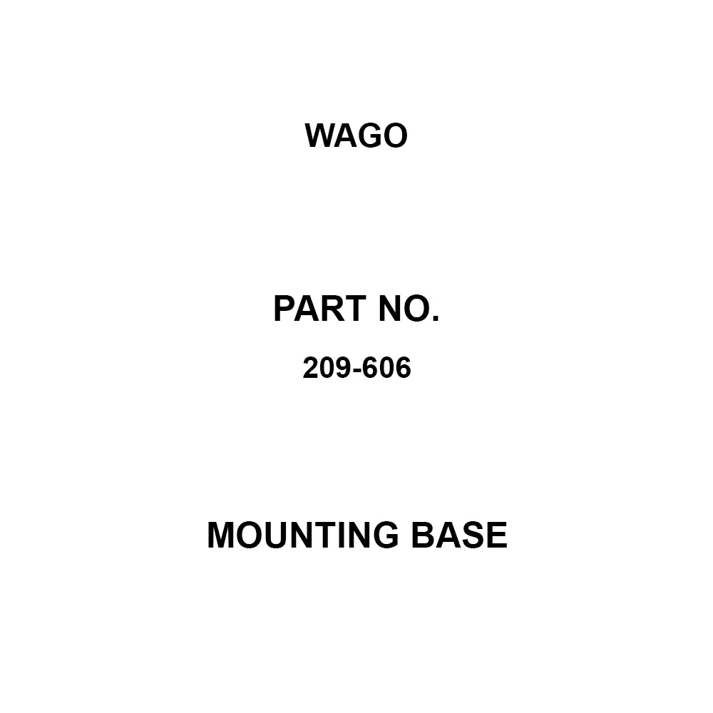 Wago Mounting Base, 209-606 (Pack of 5)