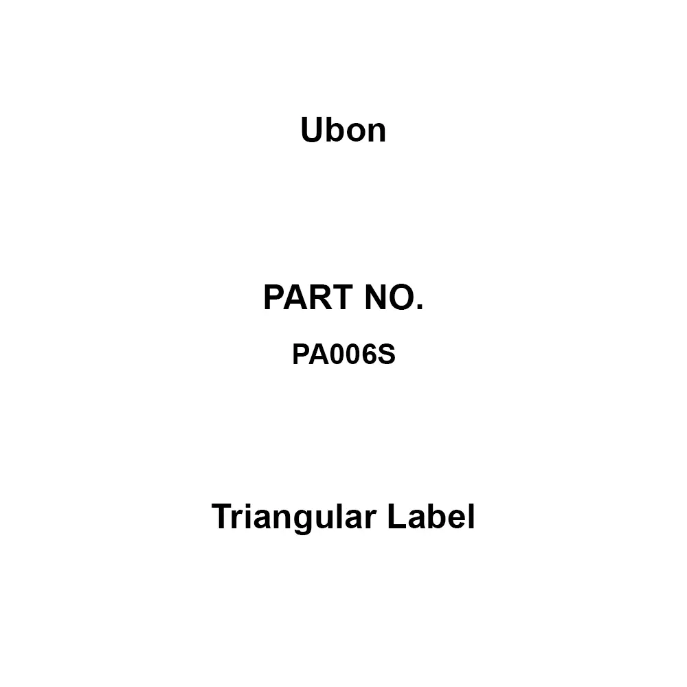 Ubon Triangular Label -20 to 80℃ Operating Temperature Range The label material is highly reliable and durable., PA006S (Pack of 20)