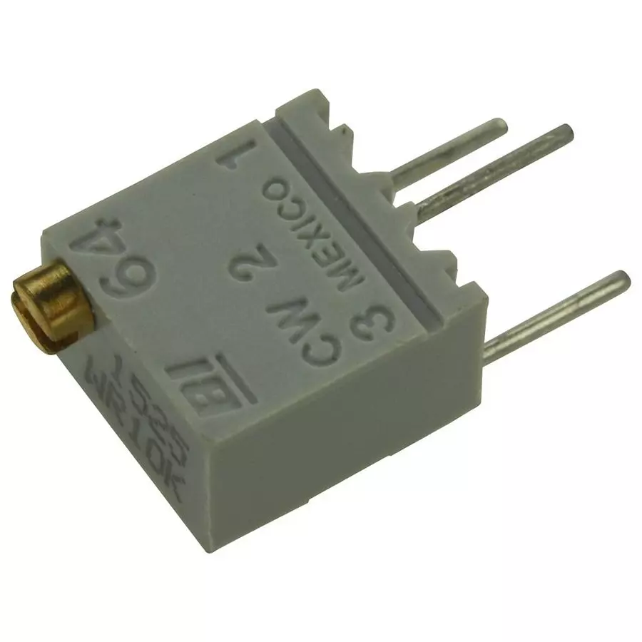 TT ELECTRONICS / BI TECHNOLOGIES TRIMMER POTENTIOMETER, 10KOHM 12TURN THROUGH HOLE, 64WR10KLF