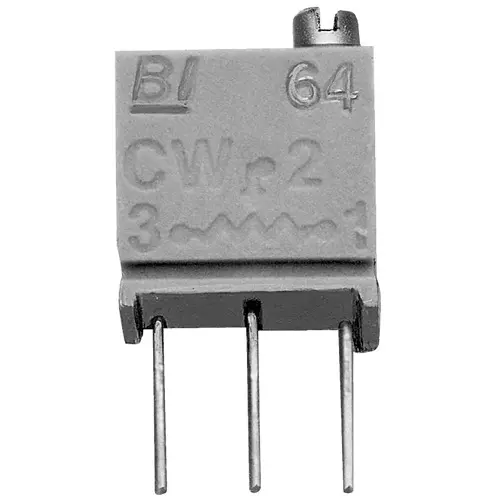 TT ELECTRONICS / BI TECHNOLOGIES TRIMMER, POTENTIOMETER, 500 OHM 12TURN THRU HOLE, 64XR500LF