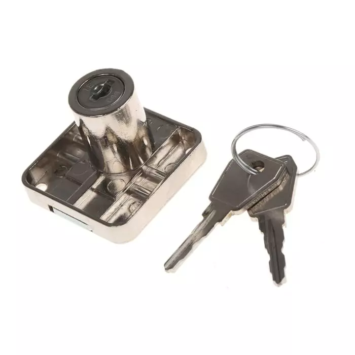 Euro-Locks Rim Key Lock 24.5 mm Panel to Tongue Depth, 22 mm Panel Cutout Diameter, 5956037