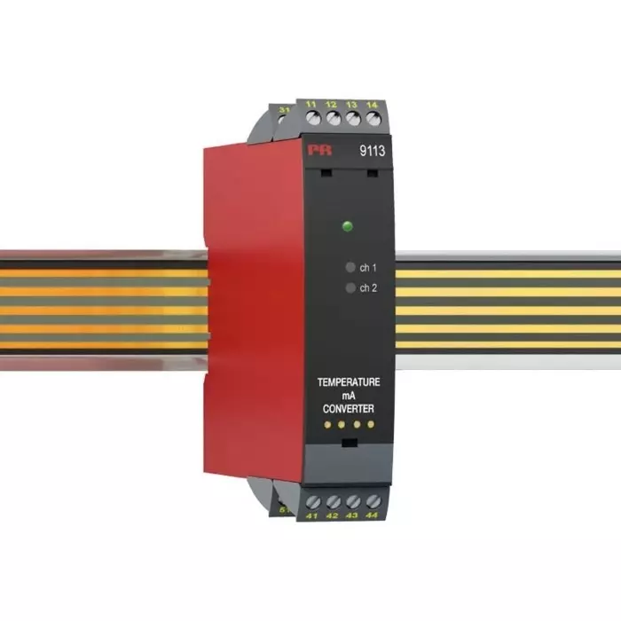 PR Electronics 9100 Series Signal Conditioner Current RTD Thermocouple Input Current Output 19.2-31.2 V DC, 9113AA