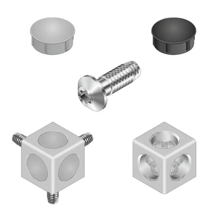 Bosch Rexroth Corner Connector, Connecting Component, Strut Profile 40 x 40 mm, Groove Size 10 mm, 3842529011