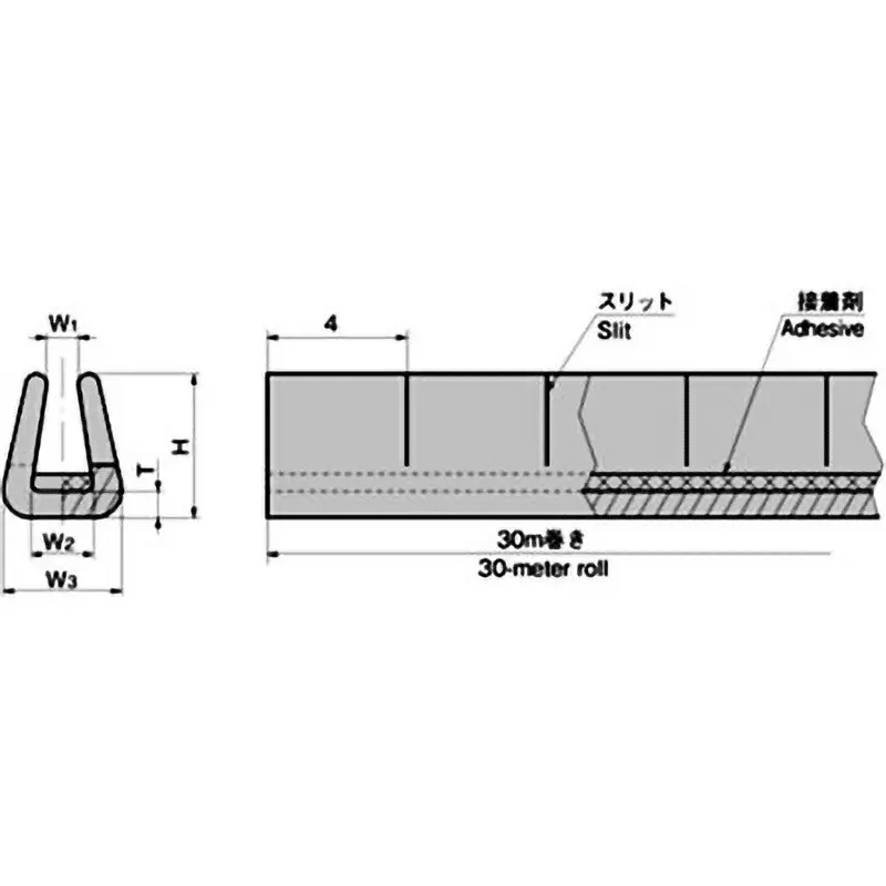 TAKIGEN Flexible Grommet Polyethylene 30 m Length 235 g, CP-300-BW-1(30m)