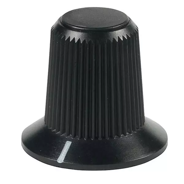 NKK SWITCHES AT Series Cylindrical Knob with Skirt Knurled, Straight Design 2.28 mm Shaft Diameter, AT4103A