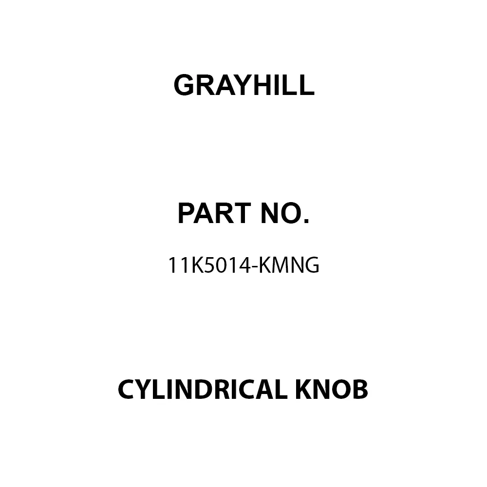 GRAYHILL Cylindrical Knob Plastic Gray 18 mm Outside Diameter, 11K5014-KMNG