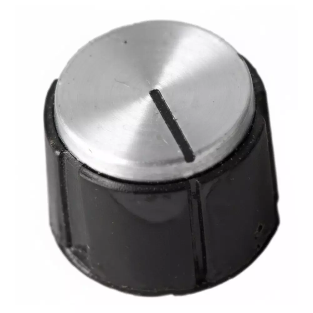 DAVIES MOLDING Control Knob Phenolic Black 19.81 mm (0.78 inch) Outside Diameter, 1202BP