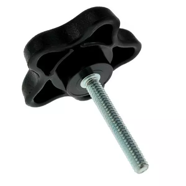 DAVIES MOLDING 2980 Series Clamping Knob Black 57 mm Outside Diameter, 2980DA