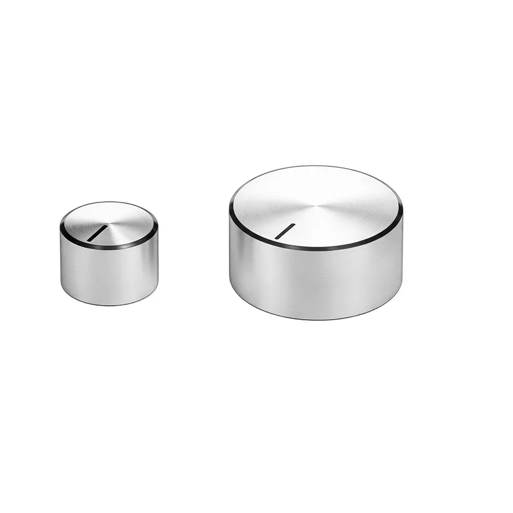 APEM 42011 Series Cylindrical Knob Silver 32 mm Outside Diameter, 420113A1/4