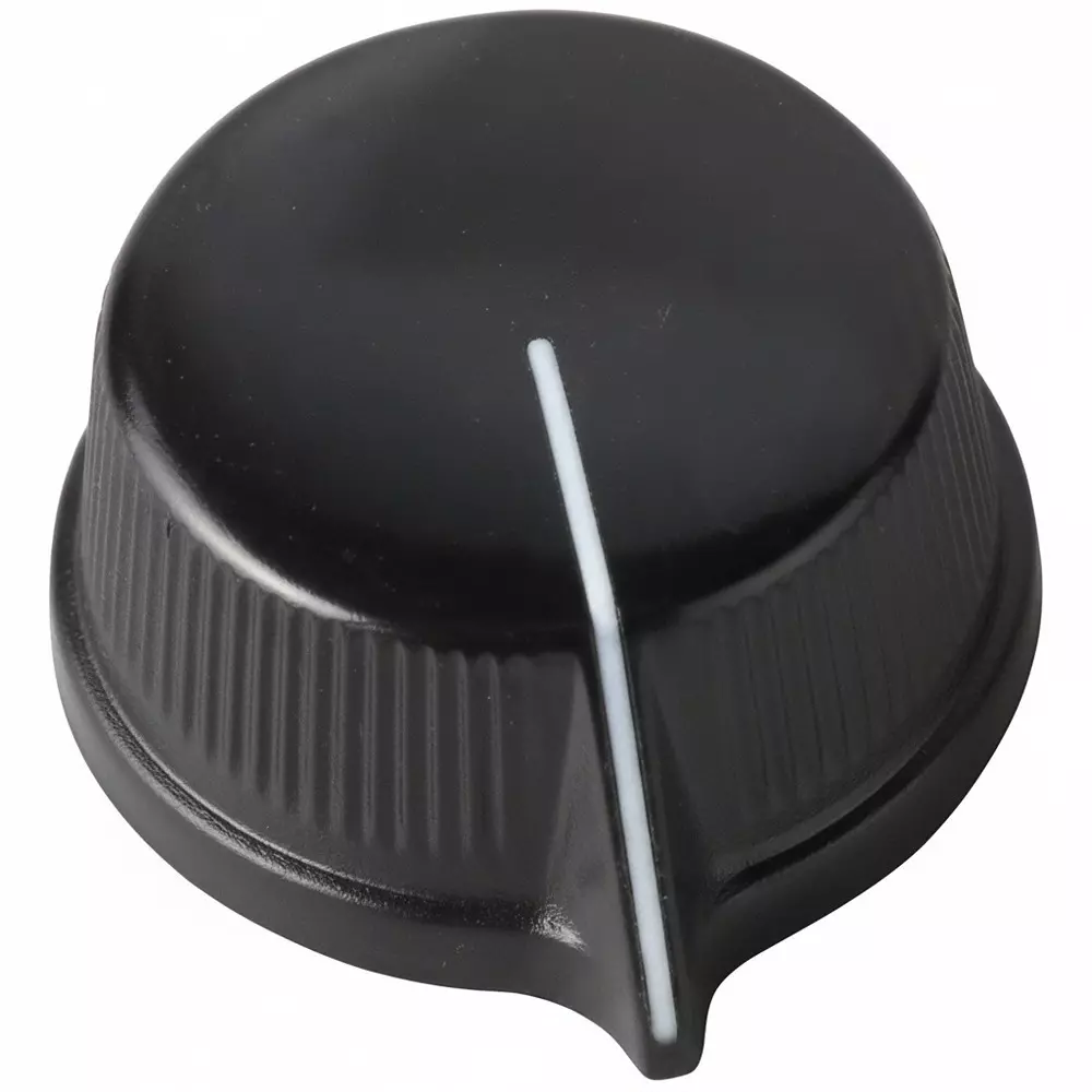 Ohmite 5000E Series Knobs Black 25.4 mm Outside Diameter, 5470E