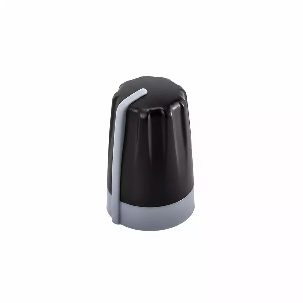 Same Sky Knobs Ribbed Type Acrylonitrile Butadiene Styrene (ABS) Black 11.54 mm Outside Diameter, SPK-008C