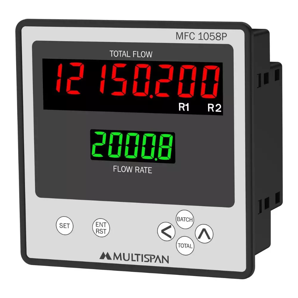 MULTISPAN Flow Totalizer 1 C/O Relay 100-270 V AC Supply Voltage 4 VA Power Consumption, MFC-1058P
