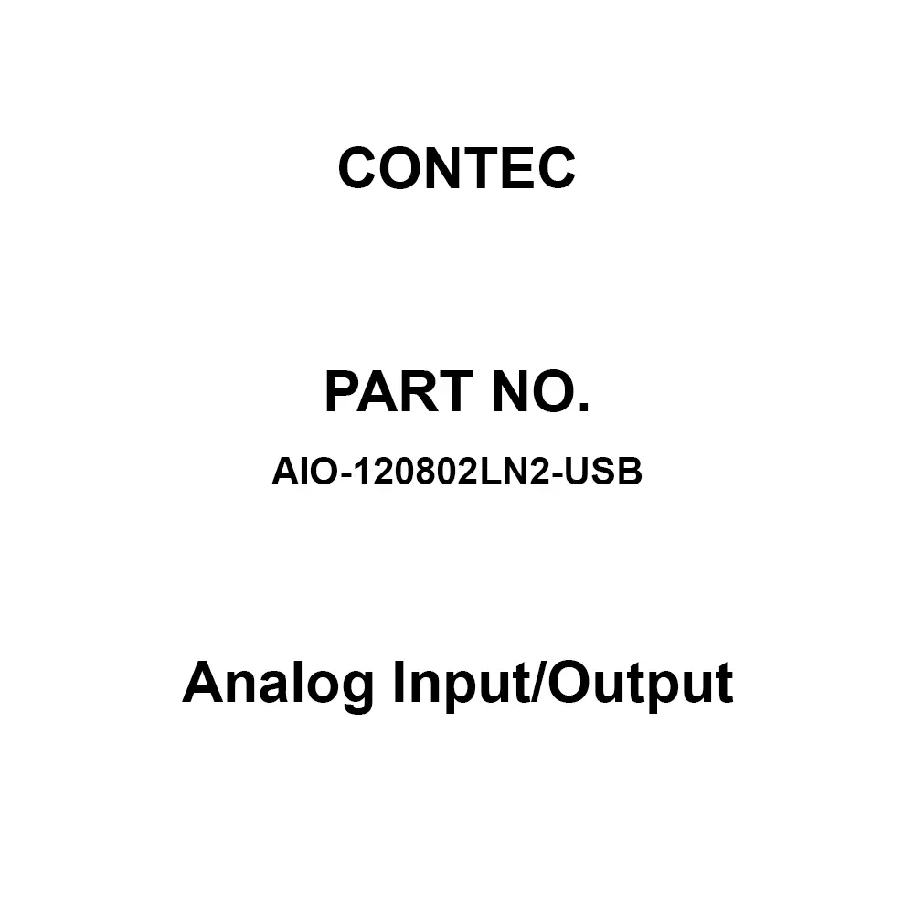 CONTEC Analog Input/Output, AIO-120802LN2-USB