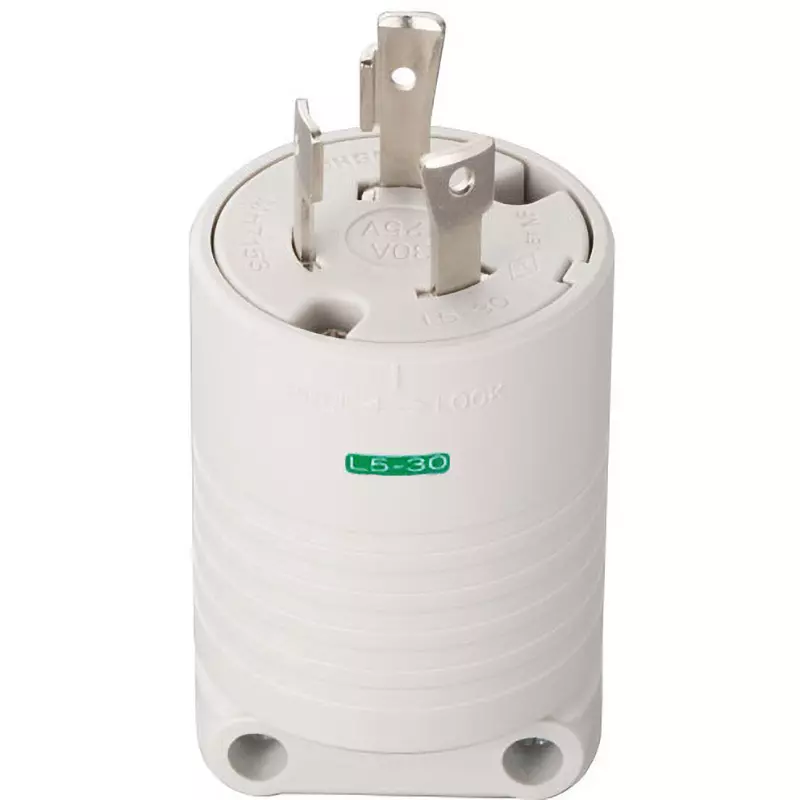 Meikosha NEMA Standard Compliant Grounding 2 P30 A Hook Plug (L5-30), MH7153W