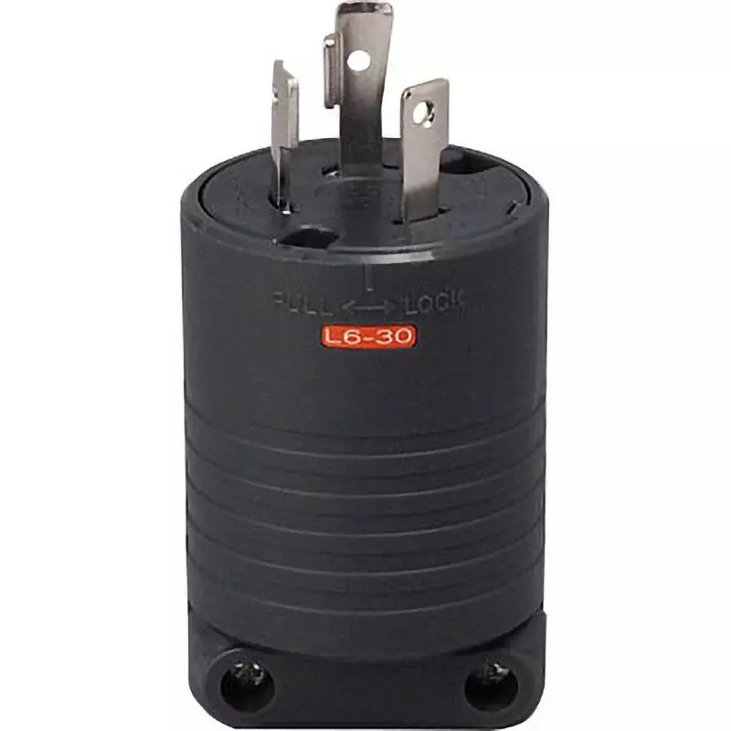 Meikosha NEMA Standard Compliant Grounding 2 P30 A Hook Plug (L6-30), MH7173B