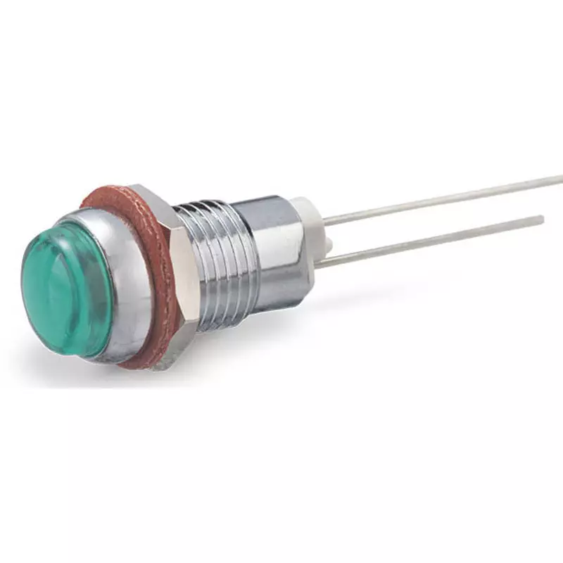 Sato Parts Indicator Light LED Bracket Round Φ8.3 mm Dome Lens, DB-4-FB-G