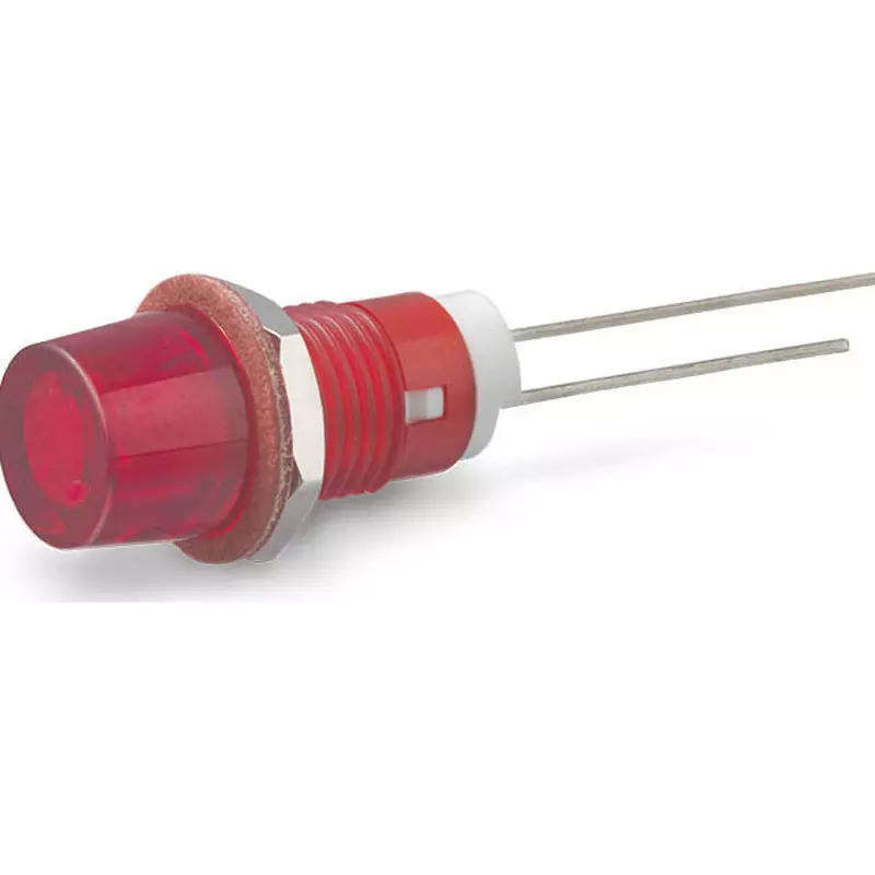 Sato Parts Indicator Light LED Bracket Round Φ8 mm Convex Lens, DB-7-F-R