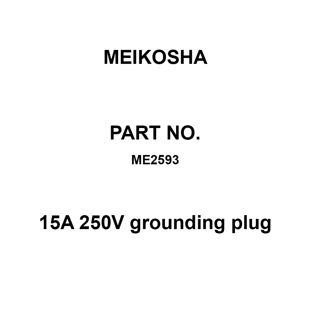 Meikosha 15 A 250 V Grounding Plug (With Grip) (Black), ME2593