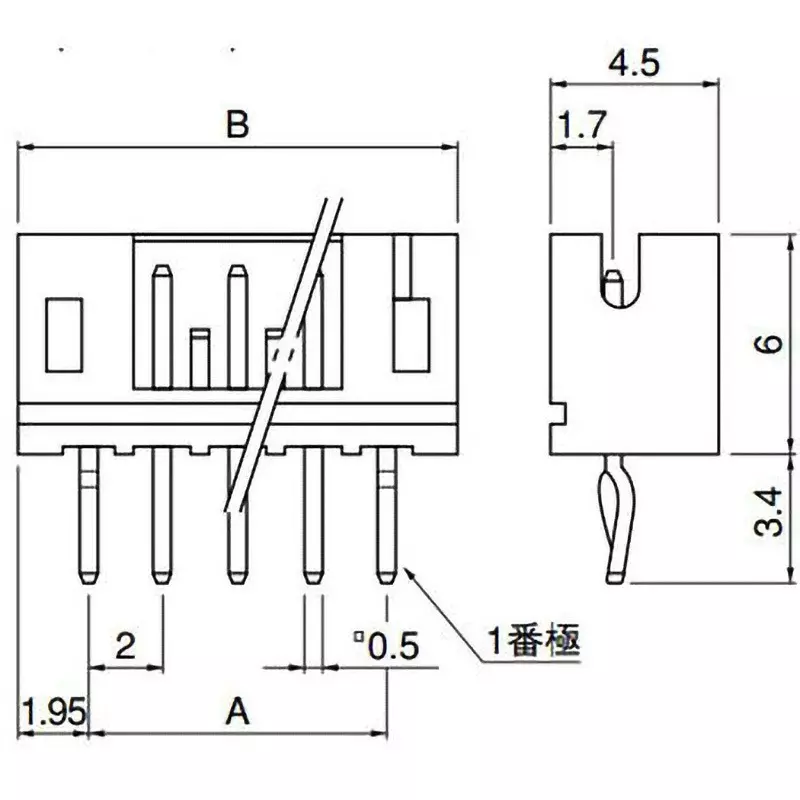 JST (JAPAN SOLDERLESS TERMINALS) Post with Base 3 Pole, B3B-PH-KL(LF)(SN) (Pack of 10)