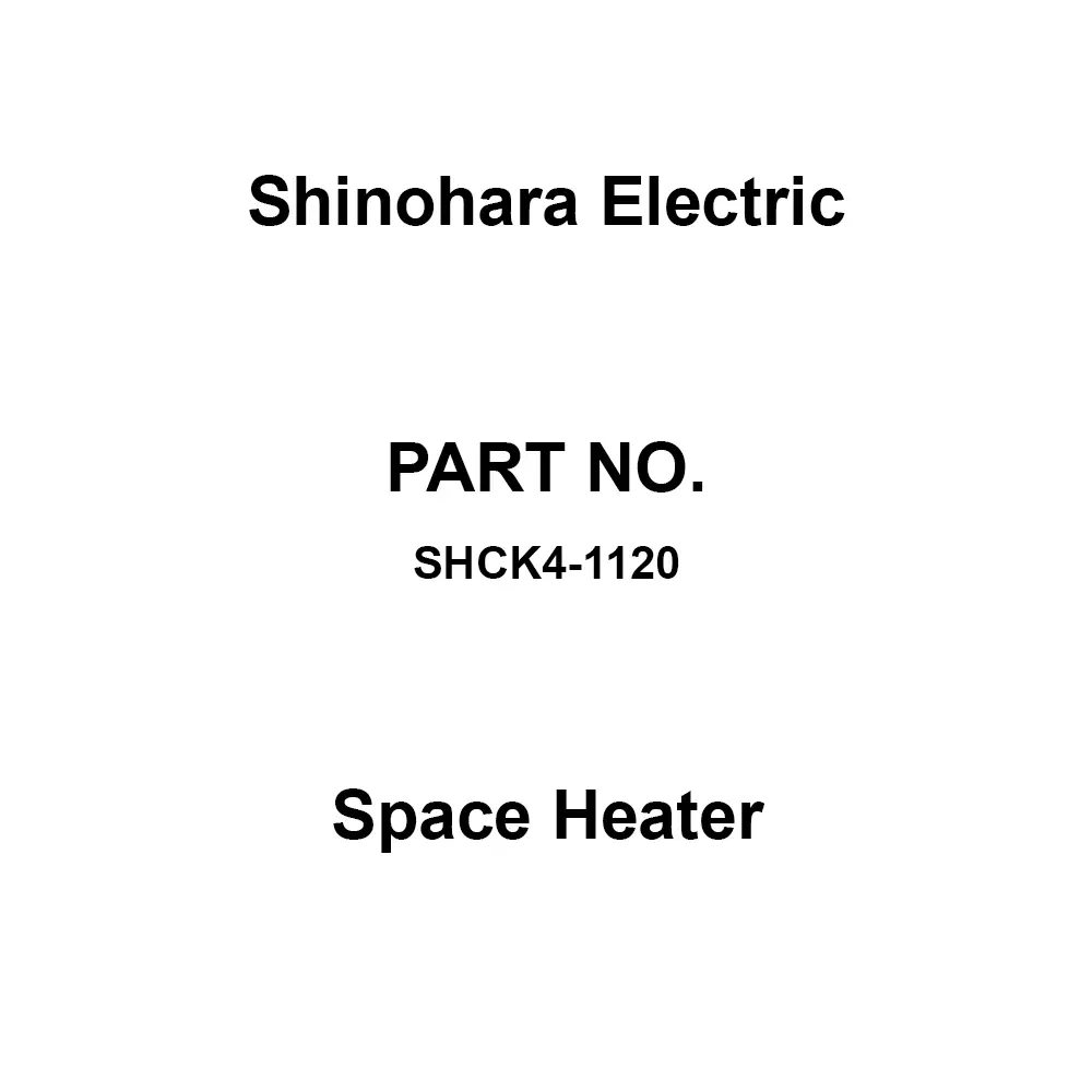 Shinohara Electric Space Heater Φ5.5 mm Mounting Hole Dia, SHCK4-1120