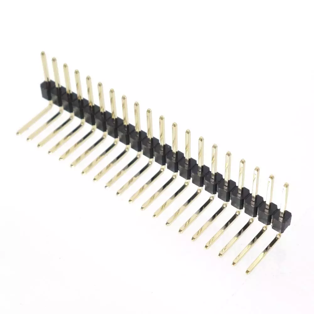LINKMAN Pin Header 2.54 mm Cell Spacing Right angle Connector Shape 20 No. of Pin, 213A-20RE-03