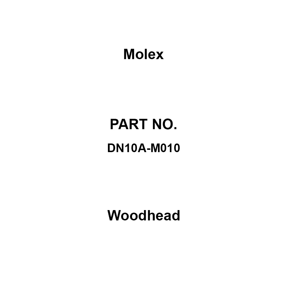 Molex Woodhead 300 AC/DC V Rated Voltage 4 A Rated Current 15, 18 Applicable Wire Range Awg, DN10A-M010