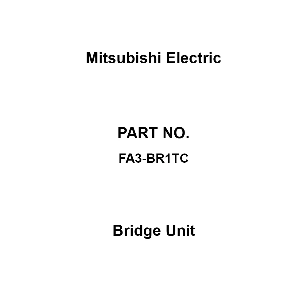 Mitsubishi Electric Bridge Unit Network Bridge Eurobat Classification, FA3-BR1TC