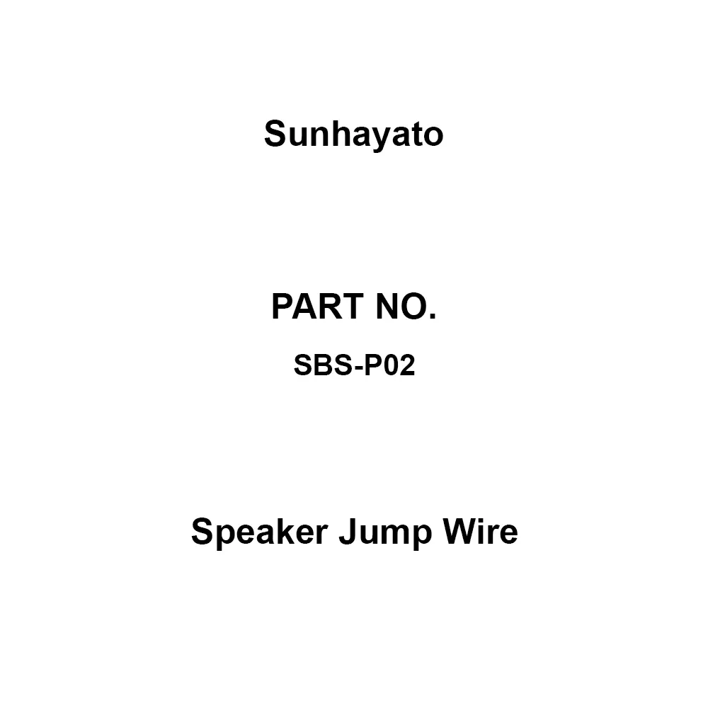 Sunhayato Speaker Jump Wire 100 mm Wire Length About 6-8Ω, about 0.5-1 W Speaker Others Type, SBS-P02