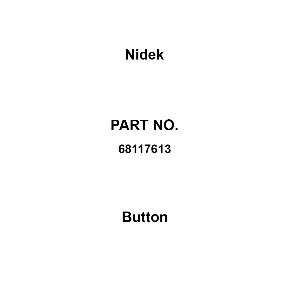 Nidek Button Gloss Finish Type Correspondence Rohs Directive, 140008050105