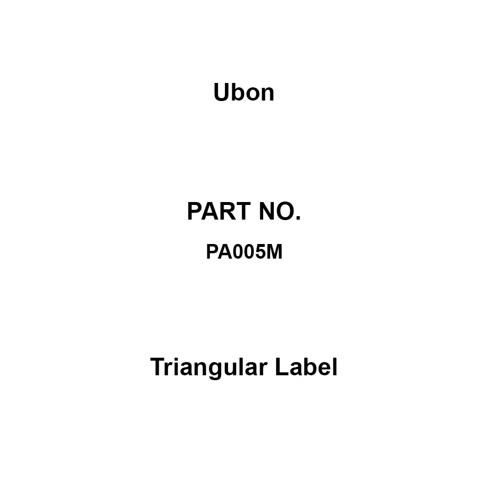 Ubon Triangular Label -20 to 80℃ Operating Temperature Range The label material is highly reliable and durable., PA005M (Pack of 10)