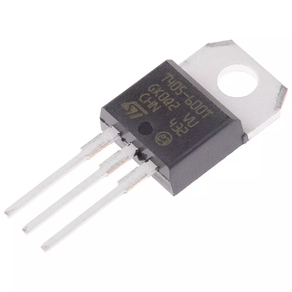STMicroelectronics Through Hole 3-Pin TRIAC 600 V 1.3 V Gate Trigger Voltage, T405-600T (Pack of 5 Pcs)