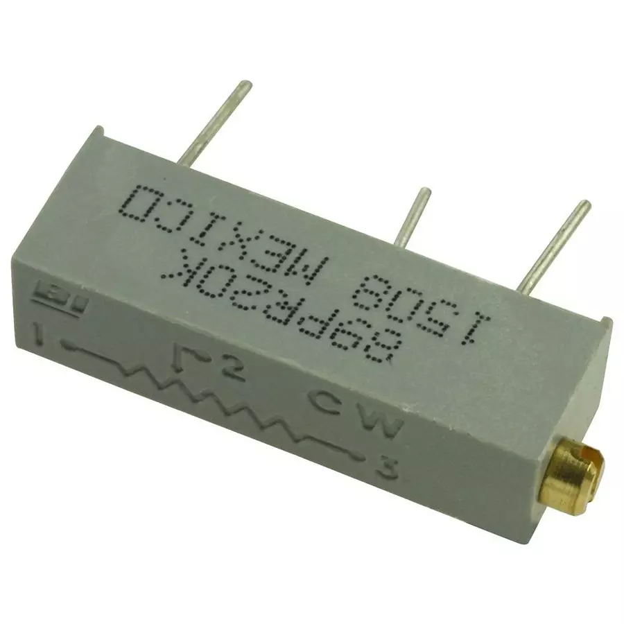 TT ELECTRONICS / BI TECHNOLOGIES TRIMMER POTENTIOMETER, 20KOHM 20TURN THROUGH HOLE, 89PR20KLF