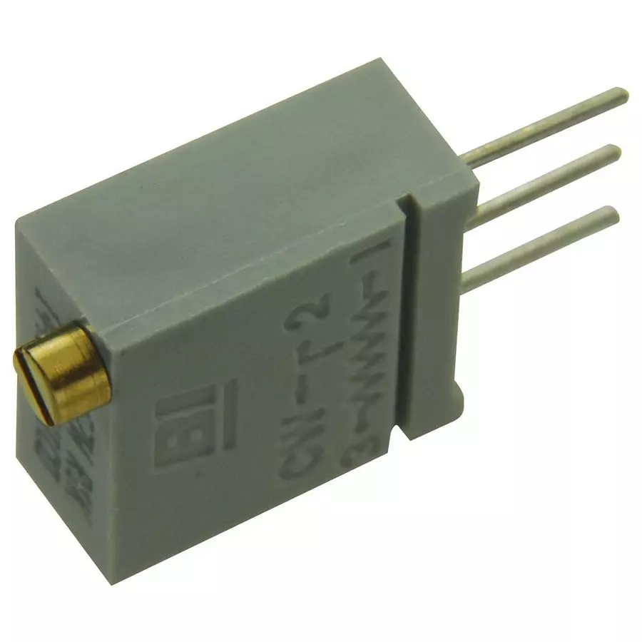 TT ELECTRONICS / BI TECHNOLOGIES TRIMMER POTENTIOMETER, 1KOHM 20TURN THROUGH HOLE, 67WR1KLF.