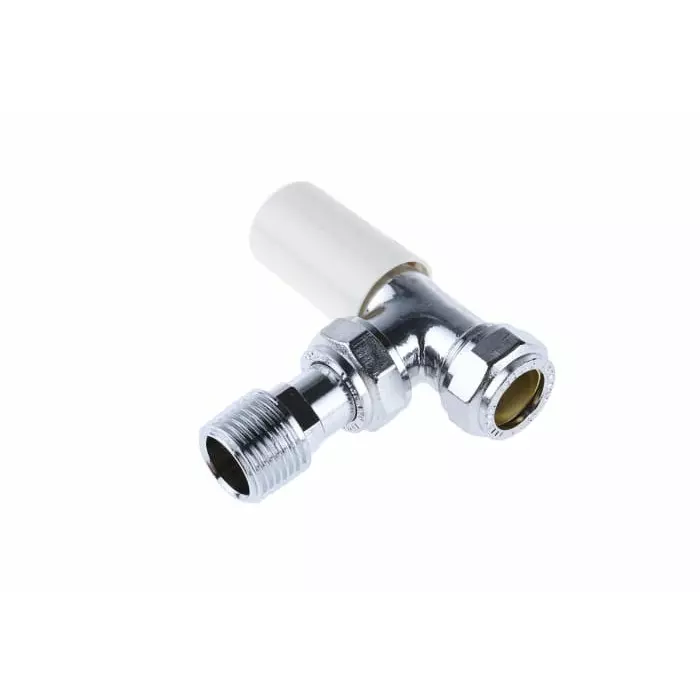 Pegler Yorkshire Chrome Plated Brass 15 mm Compression to 1/2 in BSP Manual Radiator Valve, 601038