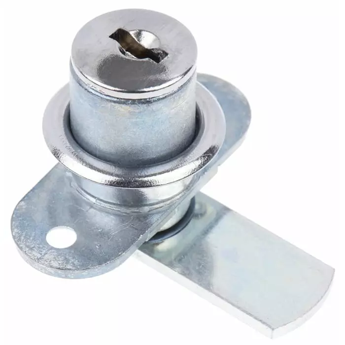 Euro-Locks Tambour Key Lock 4 mm Panel to Tongue Depth, 17 mm Panel Cutout Diameter, 5611582