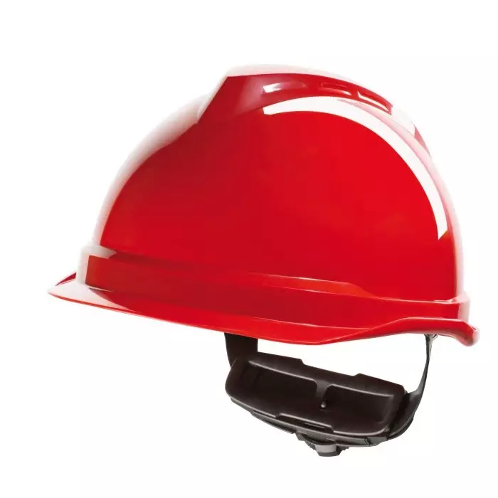 MSA Safety V-Gard 520 Red Helmet Hard Hat Adjustable, GV932-0000000-000