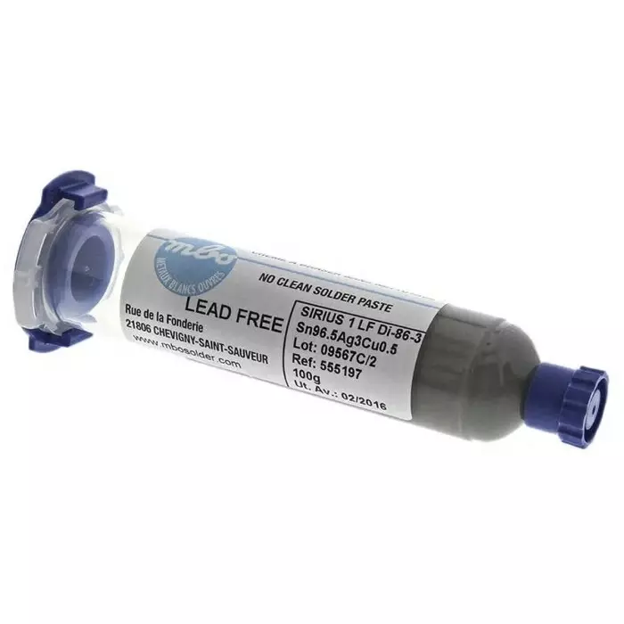 MBO SIRIUS 1 LF Solder Paste 100g Syringes and Cartridges, CRÃˆME